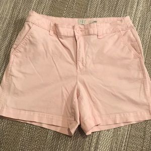 A new day. Light pink shorts